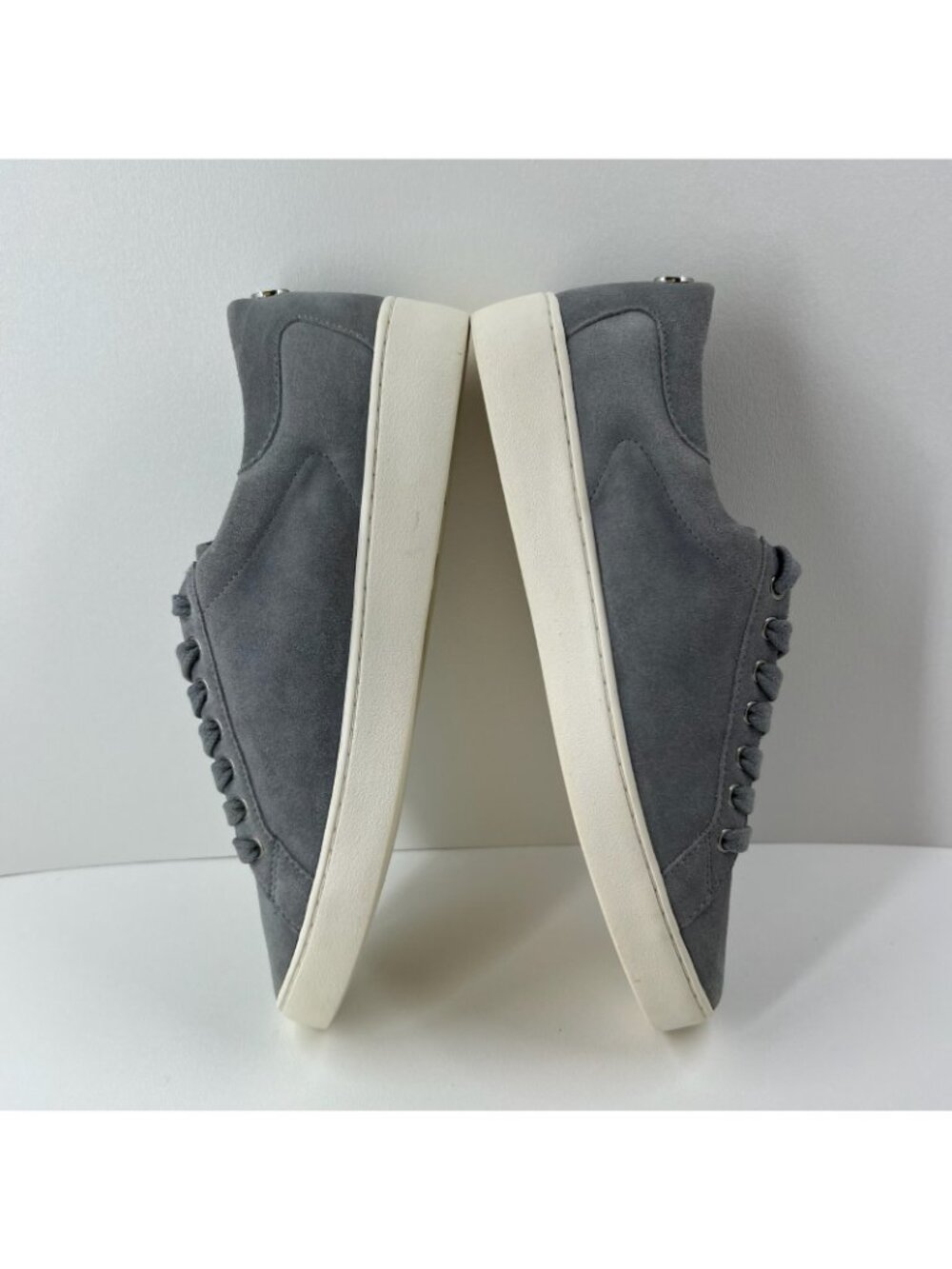 Michael Kors Keaton Suede Low Top Sneakers Womens 10 Lace Up Comfort Casual Gray - Picture 6 of 13